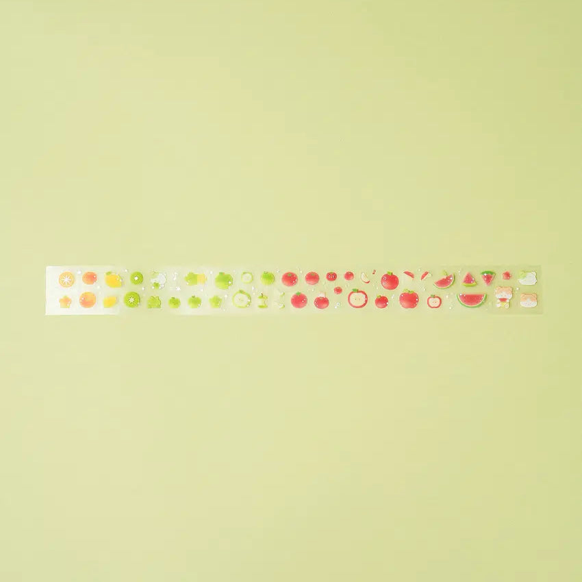 [BUNJANG] Daiso Fruit/Star Series Silver Foil Kiss-Cut Masking Tape Set / [띵] 다이소_프룻/별 시리즈 은박 키스컷 마스킹 테이프 /다꾸 문구