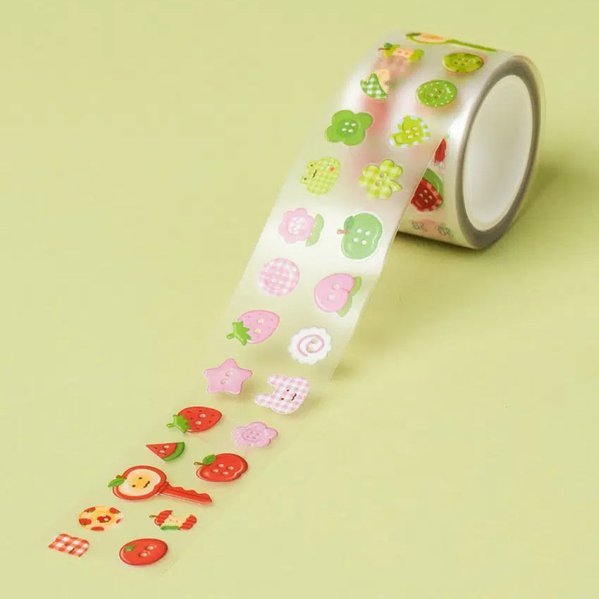 [BUNJANG] Daiso Fruit/Star Series Silver Foil Kiss-Cut Masking Tape Set / [띵] 다이소_프룻/별 시리즈 은박 키스컷 마스킹 테이프 /다꾸 문구
