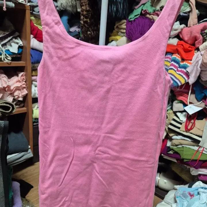 [BUNJANG] Ralph Lauren Black Label Pink Sleeveless T-Shirt / 랄프로렌 블랙라벨 핑크색 민소매 티셔츠