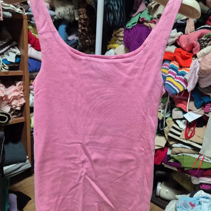 [BUNJANG] Ralph Lauren Black Label Pink Sleeveless T-Shirt / 랄프로렌 블랙라벨 핑크색 민소매 티셔츠