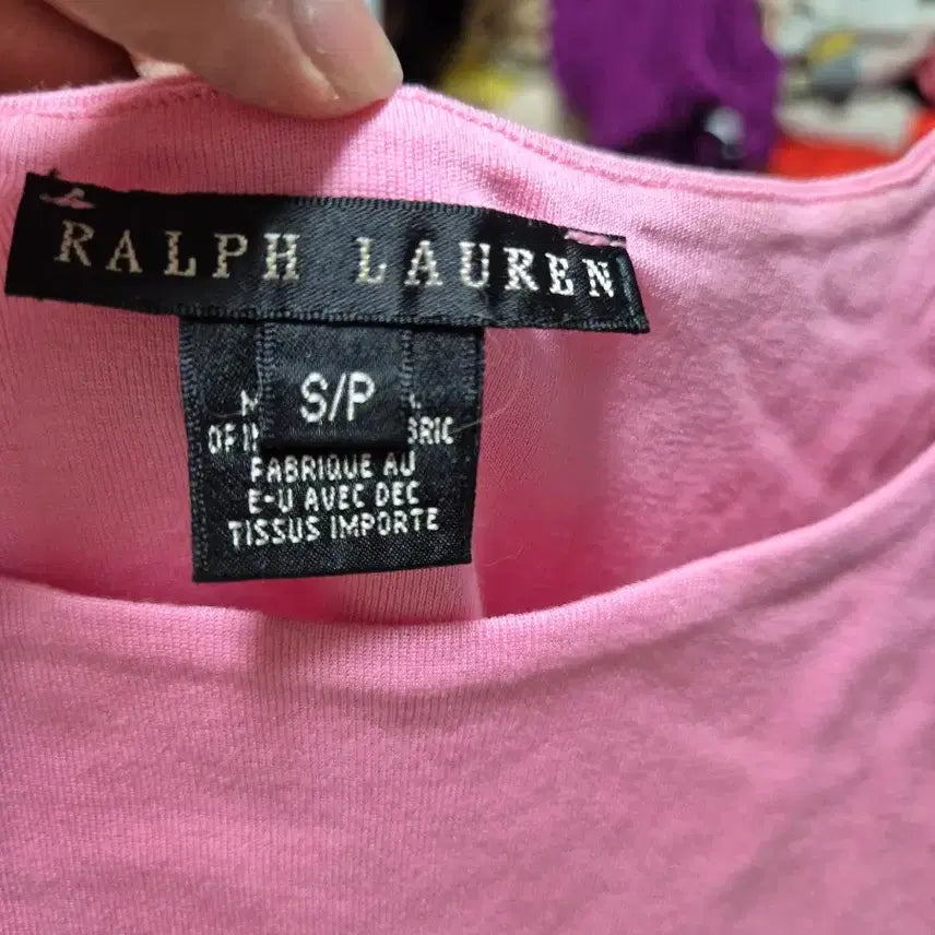[BUNJANG] Ralph Lauren Black Label Pink Sleeveless T-Shirt / 랄프로렌 블랙라벨 핑크색 민소매 티셔츠