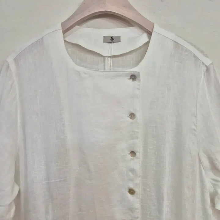 [BUNJANG] White Linen Button Long Dress - Japanese Vintage / 화이트 린넨 버튼 롱 원피스 일본빈티지
