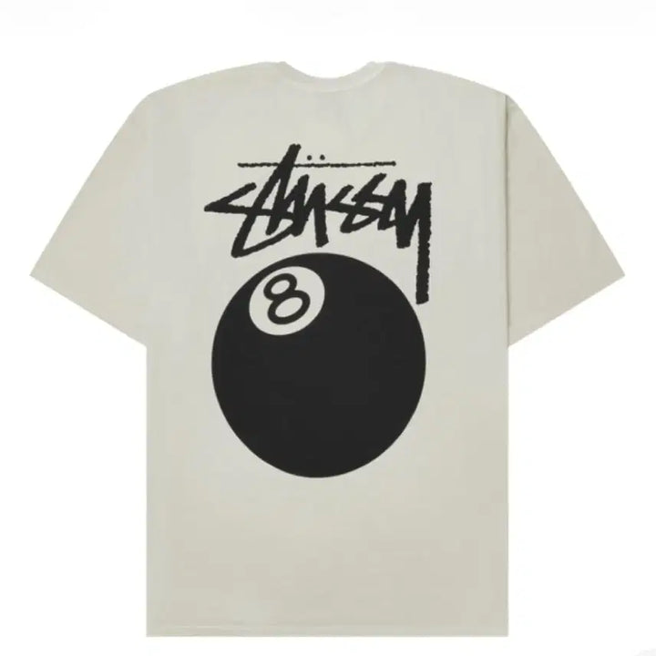 [BUNJANG] Stussy 8 Ball Pigment Dyed T-Shirt Natural / 스투시 8볼 피그먼트 다이드 티셔츠 내츄럴