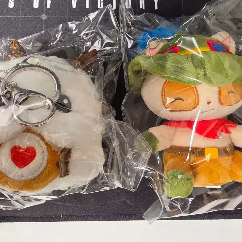[BUNJANG] The Venti League of Legends Teemo &amp; Poro Plush Keychain Set / 리그오브레전드 티모/포로 인형 키링 세트 [더밴티]