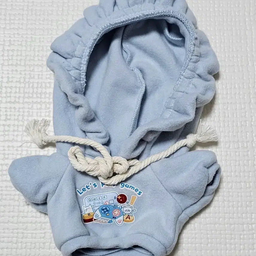 [BUNJANG] 20cm Blue Frill Hoodie / 20cm 블루 프릴 후드디