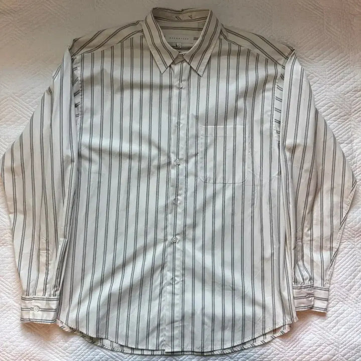 [BUNJANG] Brown Yak Steady Shirt Ivory Stripe Size 1 / 브라운야드 스테디 셔츠 아이보리스트라이프 1사이즈