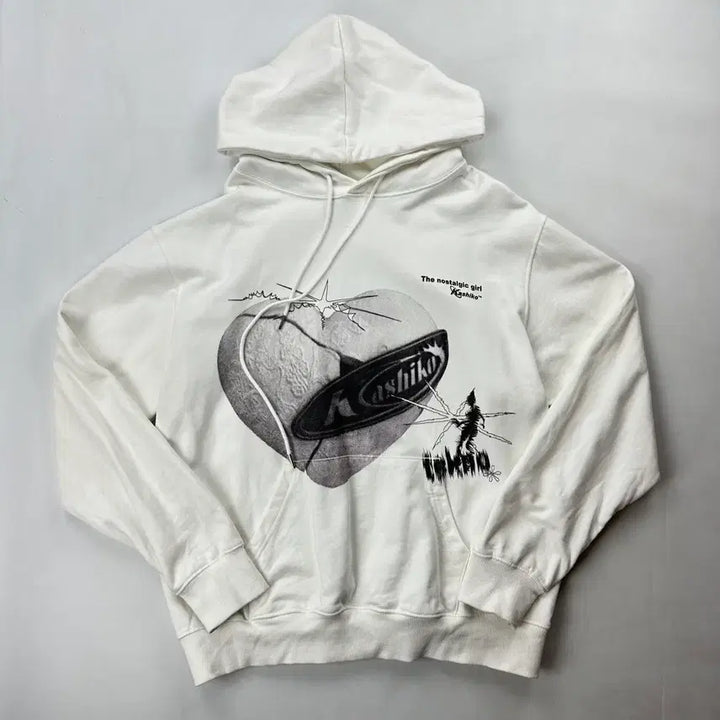 [BUNJANG] Casico Love Fluffy Hoodie T-Shirt / 카시코 러브 플러피 후드티셔츠