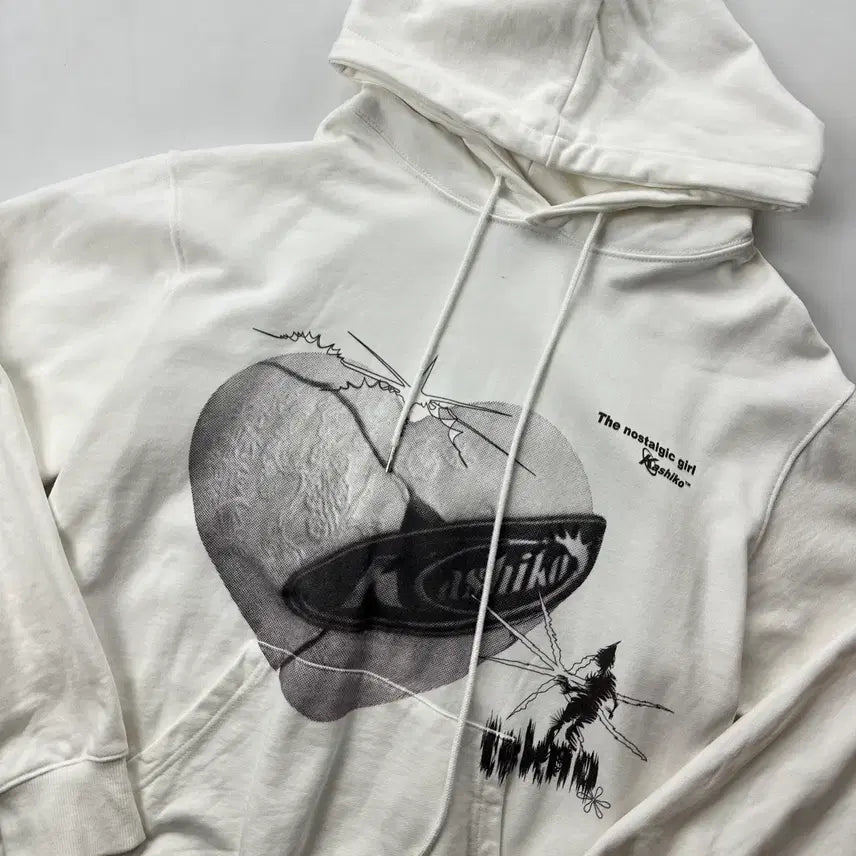 [BUNJANG] Casico Love Fluffy Hoodie T-Shirt / 카시코 러브 플러피 후드티셔츠