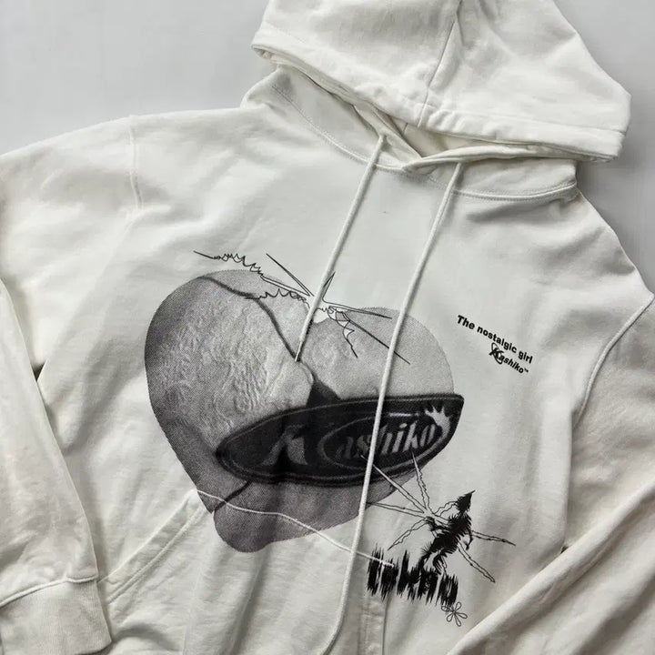 [BUNJANG] Casico Love Fluffy Hoodie T-Shirt / 카시코 러브 플러피 후드티셔츠