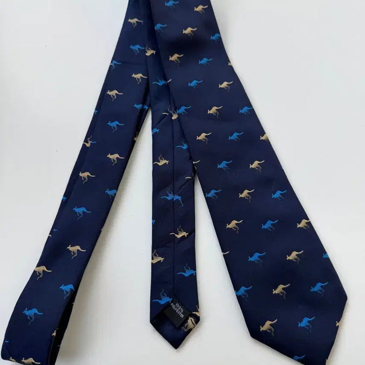[BUNJANG] Vintage Australia Kangaroo Pattern Necktie 8cm / 빈티지 호주 캥거루 패턴 넥타이 8cm