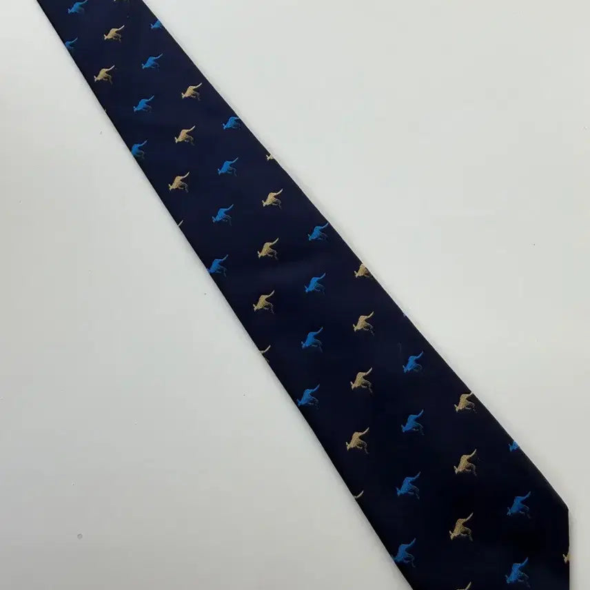 [BUNJANG] Vintage Australia Kangaroo Pattern Necktie 8cm / 빈티지 호주 캥거루 패턴 넥타이 8cm