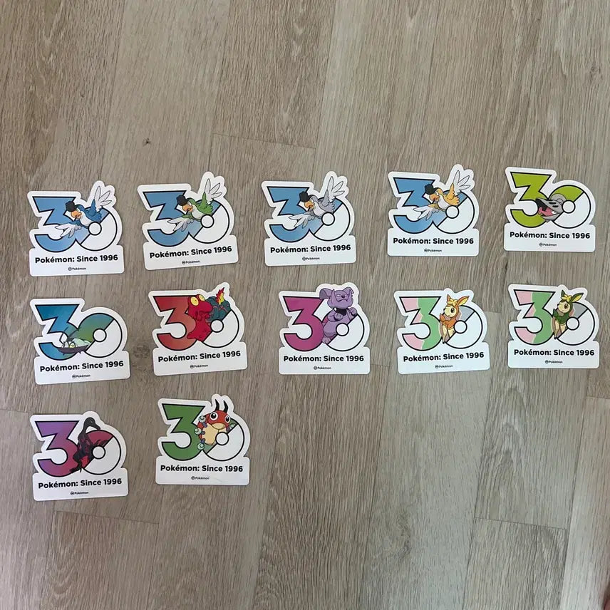[BUNJANG] Pokemon 30th Anniversary Stickers - Set / 포켓몬 30주년 스티커 개당 2천원 / 일괄 3만원