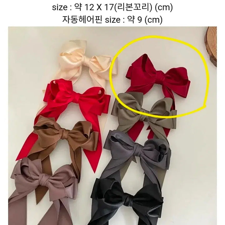 [BUNJANG] Burgundy Ribbon Hairpin / 버건디 리본헤어핀