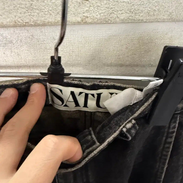 [BUNJANG] Sater Black Denim Pants Size 32 / Sater 흑데님 팬츠