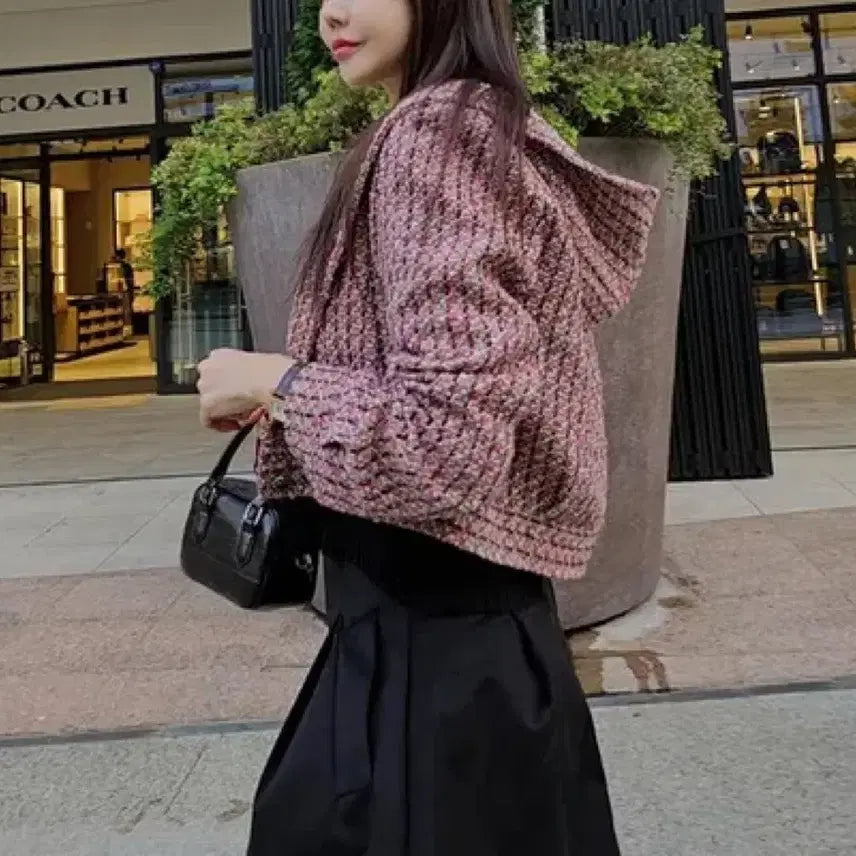 [BUNJANG] MORE BY FANFAN Pink Tweed Jacket / MORE BY FANFAN 핑크 트위드 자켓