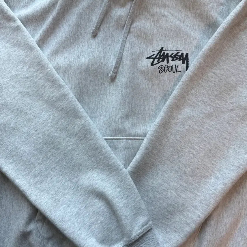 [SOLD OUT] 스투시 스탁 서울 후드 애쉬 헤더 색상 [L사이즈]
