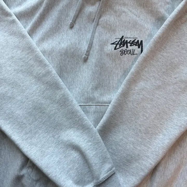 [SOLD OUT] 스투시 스탁 서울 후드 애쉬 헤더 색상 [L사이즈]