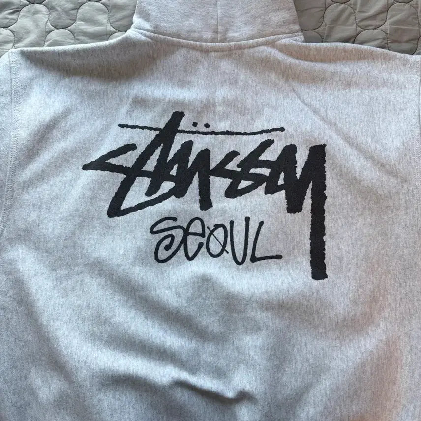 [SOLD OUT] 스투시 스탁 서울 후드 애쉬 헤더 색상 [L사이즈]