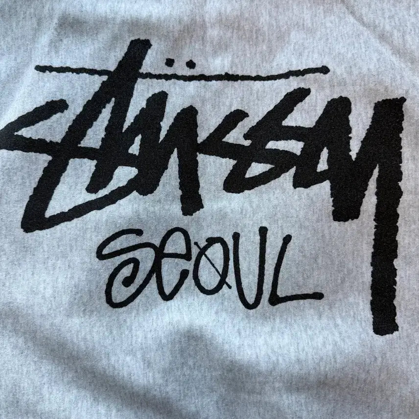 [SOLD OUT] 스투시 스탁 서울 후드 애쉬 헤더 색상 [L사이즈]