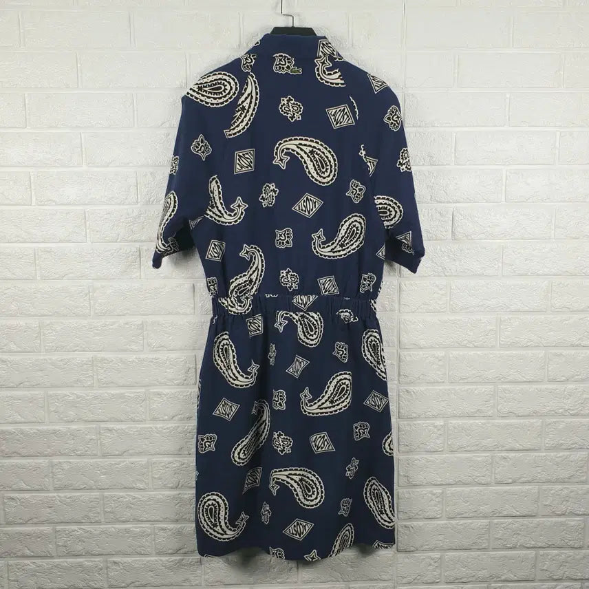 [BUNJANG] Lacoste Live Ribbed Collar One-Piece Dress Navy / [85]라코스테라이브 카라넥 원피스