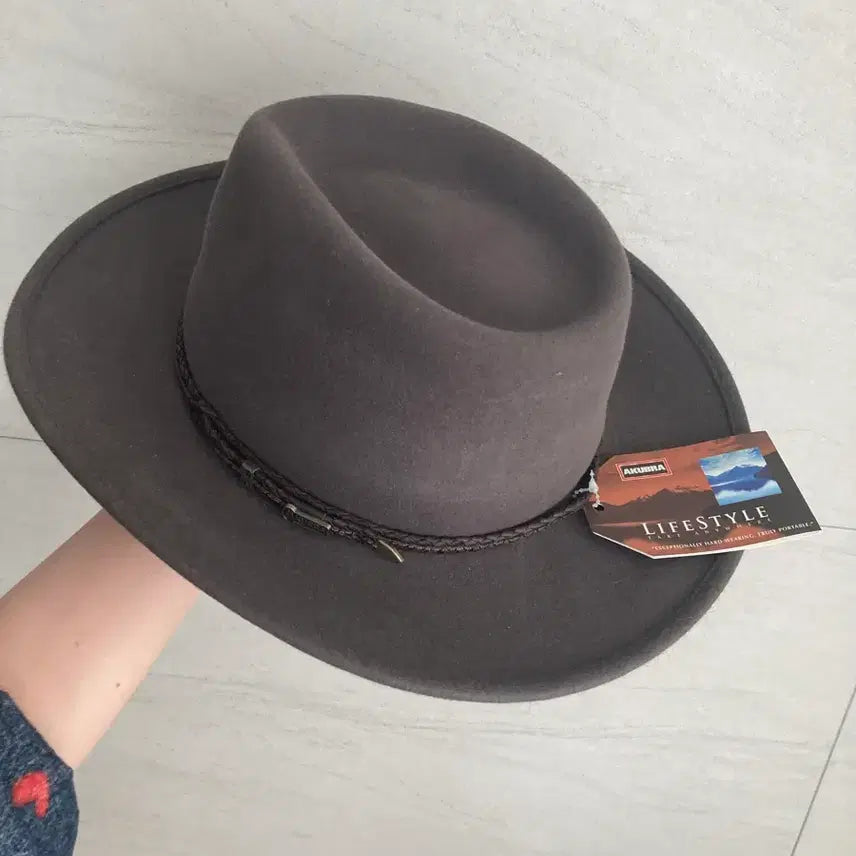 [BUNJANG] AKUBRA Authentic Australian Brown Fedora Cowboy Hat / 호주정품 AKUBRA 아쿠브라 브라운 중절모 카우보이햇 버킷 페도라 모자