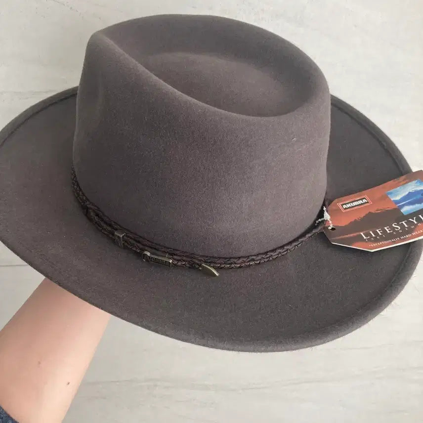[BUNJANG] AKUBRA Authentic Australian Brown Fedora Cowboy Hat / 호주정품 AKUBRA 아쿠브라 브라운 중절모 카우보이햇 버킷 페도라 모자