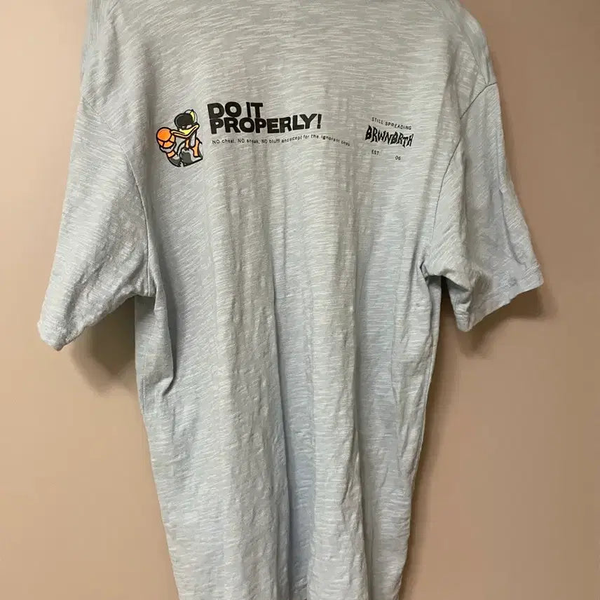 [BUNJANG] Brownbreath Light Blue Graphic T-Shirt / 브라운브레스 반팔티 라이트 블루