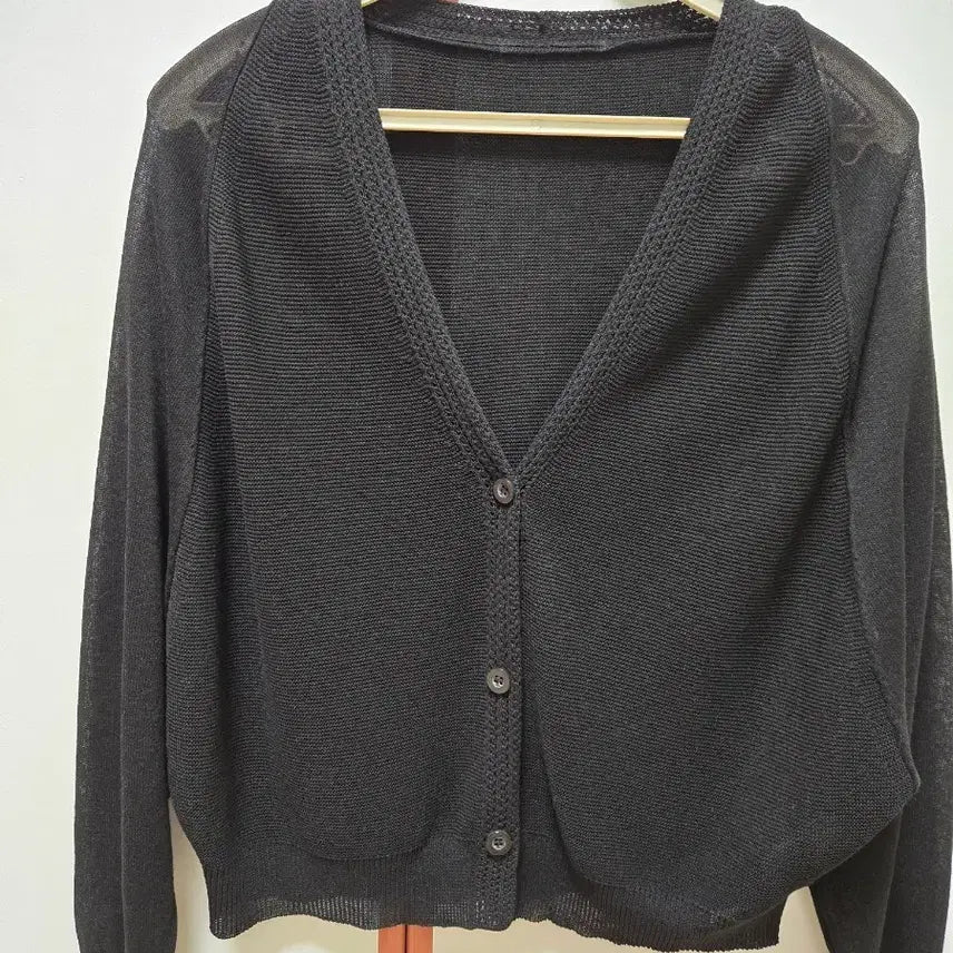 [BUNJANG] Black Raya Fit Cardigan / 블랙 가오리핏 가디건