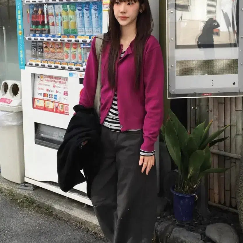 [BUNJANG] GAHYON SIOAH Rain Basic Cardigan / 개횬 시오아 레인 베이직 가디건
