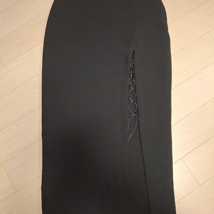 [BUNJANG] Zara Black Lace-Up Slit Skirt XS / 자라 블랙 레이스업 슬릿 스커트xs