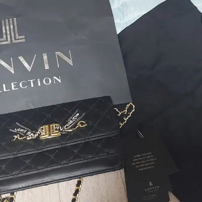 [BUNJANG] Lanvin Collection Black Chain Quilted Crossbody Bag / 랑방 컬렉션 블랙 체인 퀼팅 크로스백