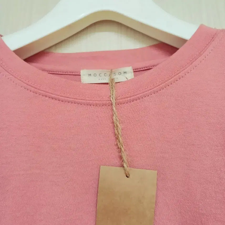 [BUNJANG] Moccasom Cotton Blend Short Sleeve T-Shirt (Indie Pink) / 택있음) 보들보들 가벼운 티셔츠