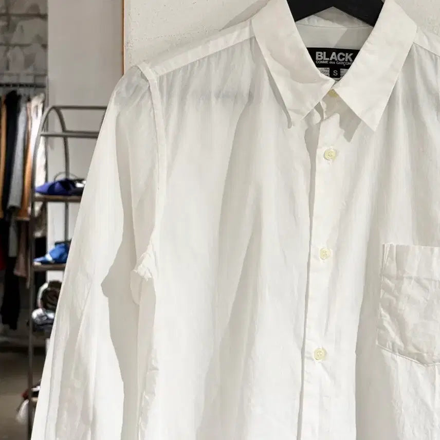 [BUNJANG] Comme des Garçons Black White Gradient Shirt / 꼼데가르송 블랙 화이트 그라데이션 셔츠