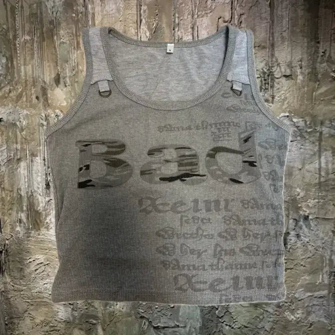 [BUNJANG] Vintage Sleeveless T-Shirt - Gray / 빈티지 슬리브리스 그레이