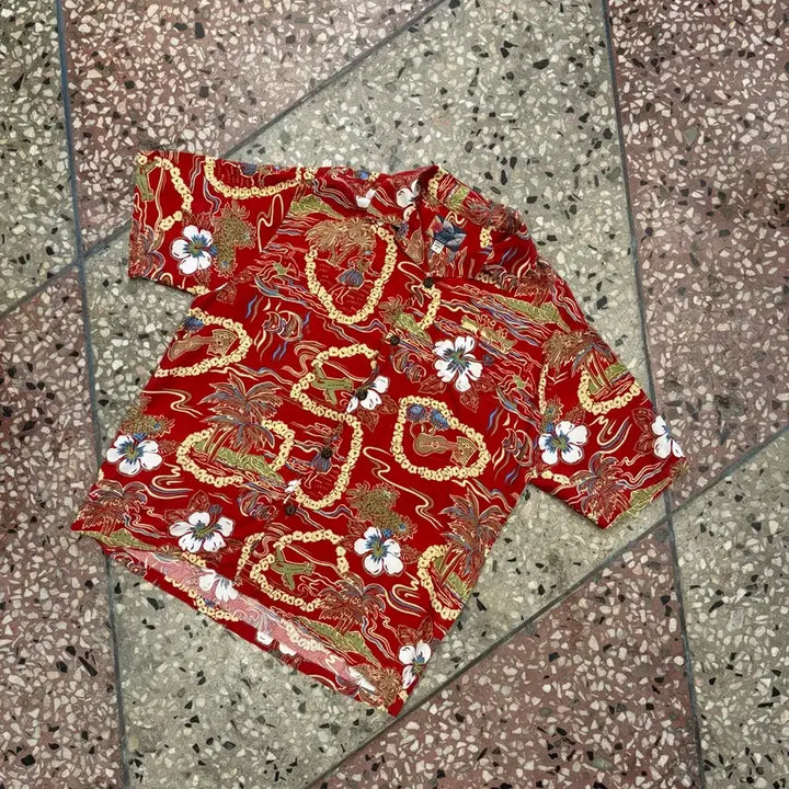 [BUNJANG] Ships Hawaiian Shirt Red (Size S) / Ships 하와이안셔츠 (S)