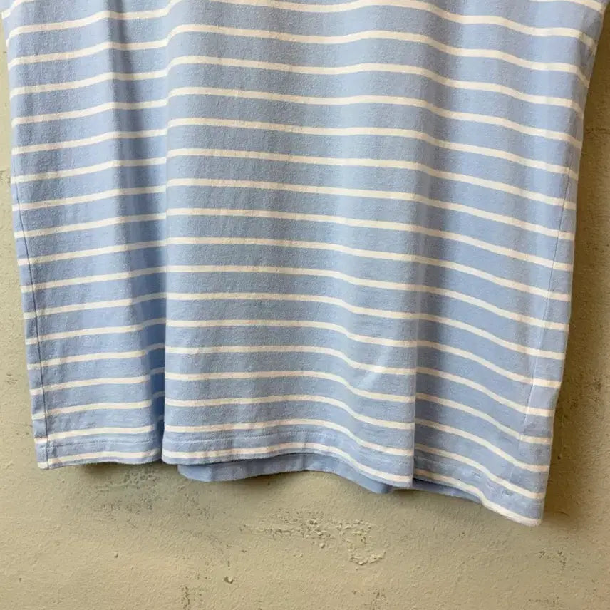 [BUNJANG] Polo Ralph Lauren Striped Short Sleeve T-Shirt Blue / [L] 폴로 랄프로렌 스트라이프 반팔티 하늘색