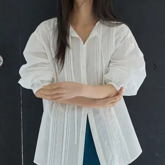 [BUNJANG] Michiko Koshino Bohemian Lace Blouse White / 미치코런던코시노 Bohemian Lace Blouse White