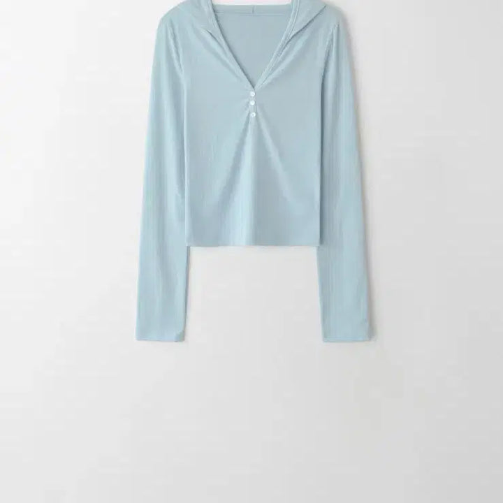 [BUNJANG] MODO SOO Hoodie T-Shirt Sky Blue / 모도 soo hoodie tee 수 후디 티