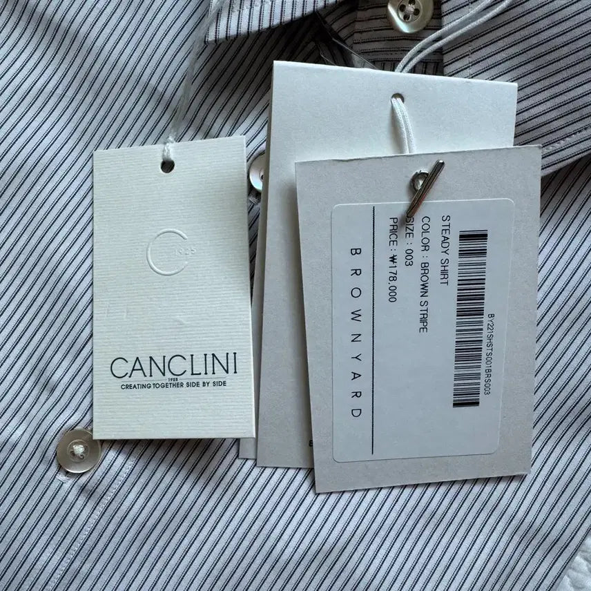 [BUNJANG] Brown Yak Steadyshirt Brown Stripe Size 3 / 브라운야드 스테디셔츠 브라운스트라이프 3사이즈