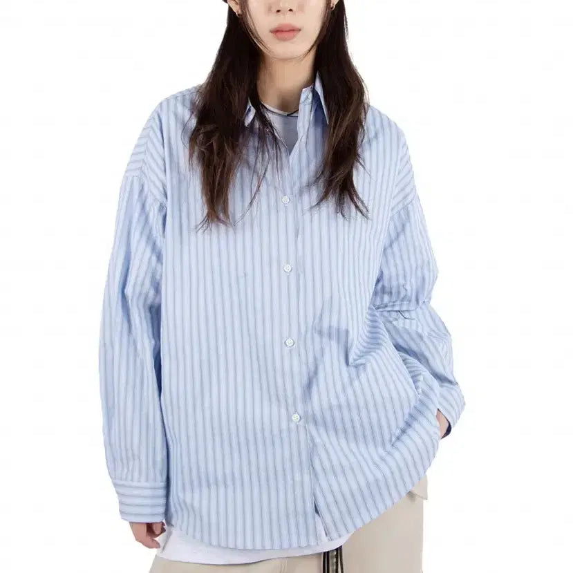 [BUNJANG] Litkim Mellow Stripe Shirt / 릿킴 멜로우 스트라이프 셔츠