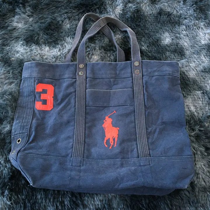 [BUNJANG] Ralph Lauren Big Pony Canvas Tote Bag / 투티/A0 POLO 랄프로렌 캔버스 토트백 빅포니