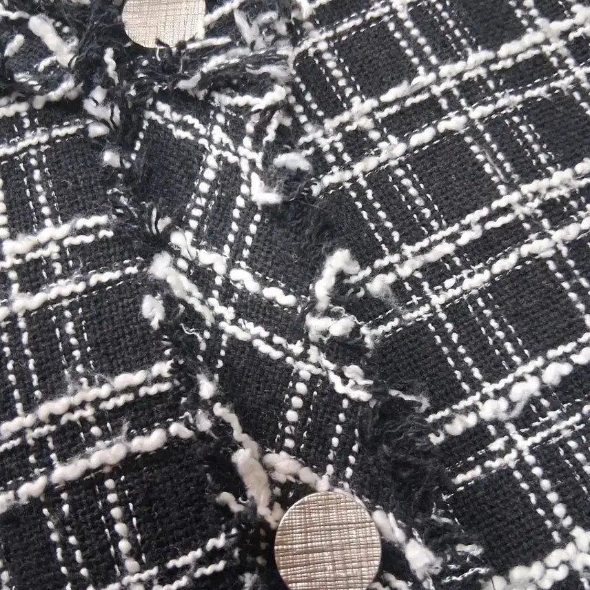 [BUNJANG] Plastic Island Tweed Short Sleeve Jacket / 플라스틱아일랜드 트위드 반팔 자켓