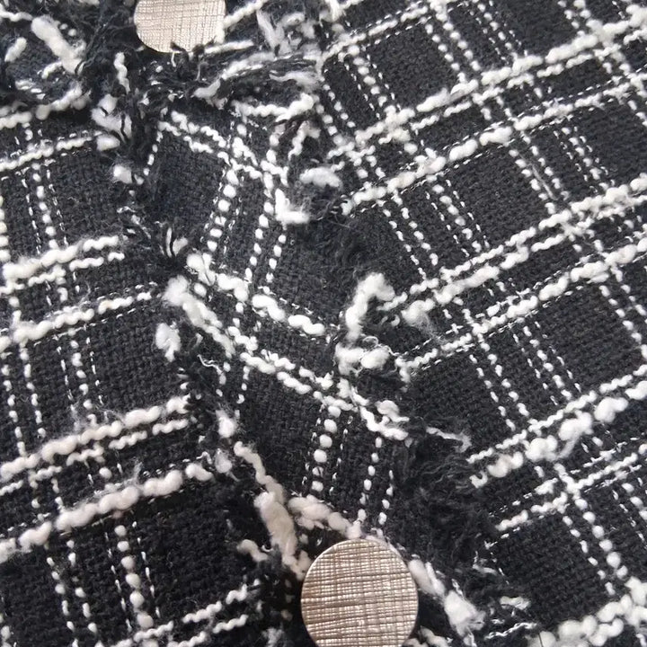 [BUNJANG] Plastic Island Tweed Short Sleeve Jacket / 플라스틱아일랜드 트위드 반팔 자켓