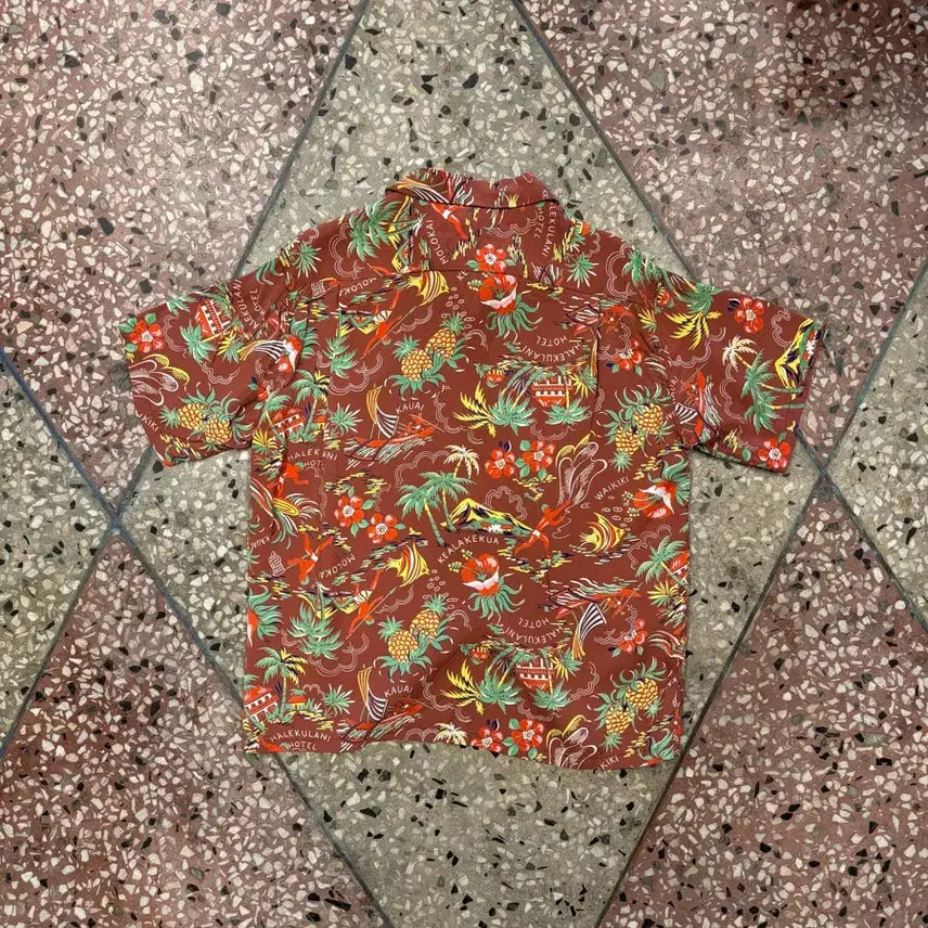 [BUNJANG] Sun Surf Hawaiian Shirt Brown (L) Rayon / 선서프 하와이안셔츠 (L)