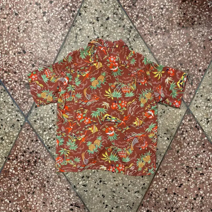 [BUNJANG] Sun Surf Hawaiian Shirt Brown (L) Rayon / 선서프 하와이안셔츠 (L)