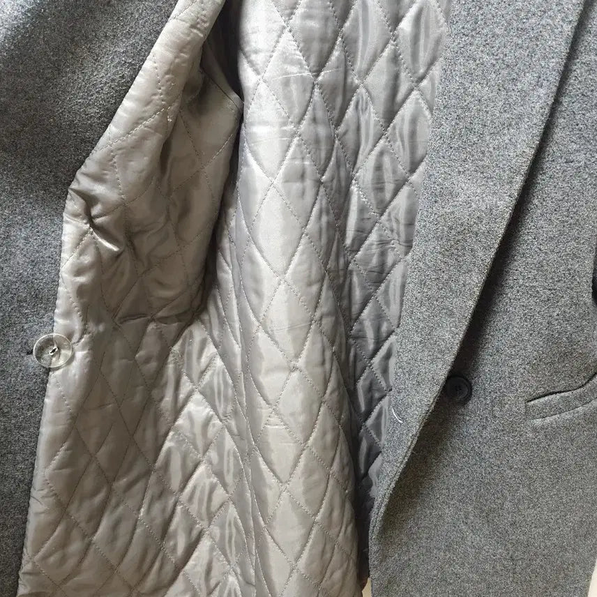[BUNJANG] Charcoal Quilted Coat / 차콜누빔코트