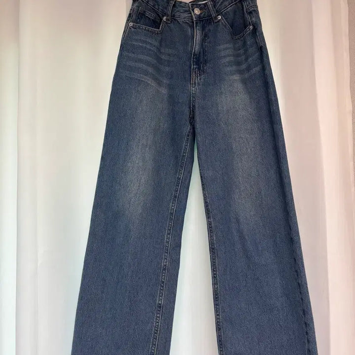 [BUNJANG] MISOUP Fit-Up Denim Wide Pants Size 24 / 미쏘 핏업데님 와이드 160cm