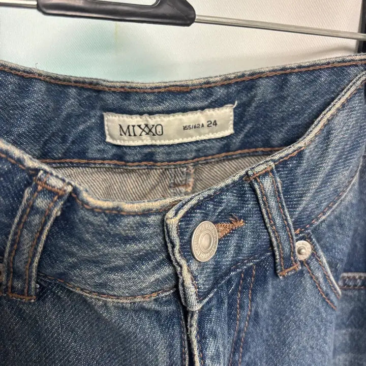 [BUNJANG] MISOUP Fit-Up Denim Wide Pants Size 24 / 미쏘 핏업데님 와이드 160cm