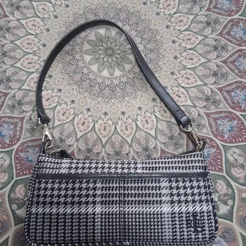 [BUNJANG] Ralph Lauren Houndstooth Check Shoulder Bag / 랄프로렌 하운드투스 체크 숄더백