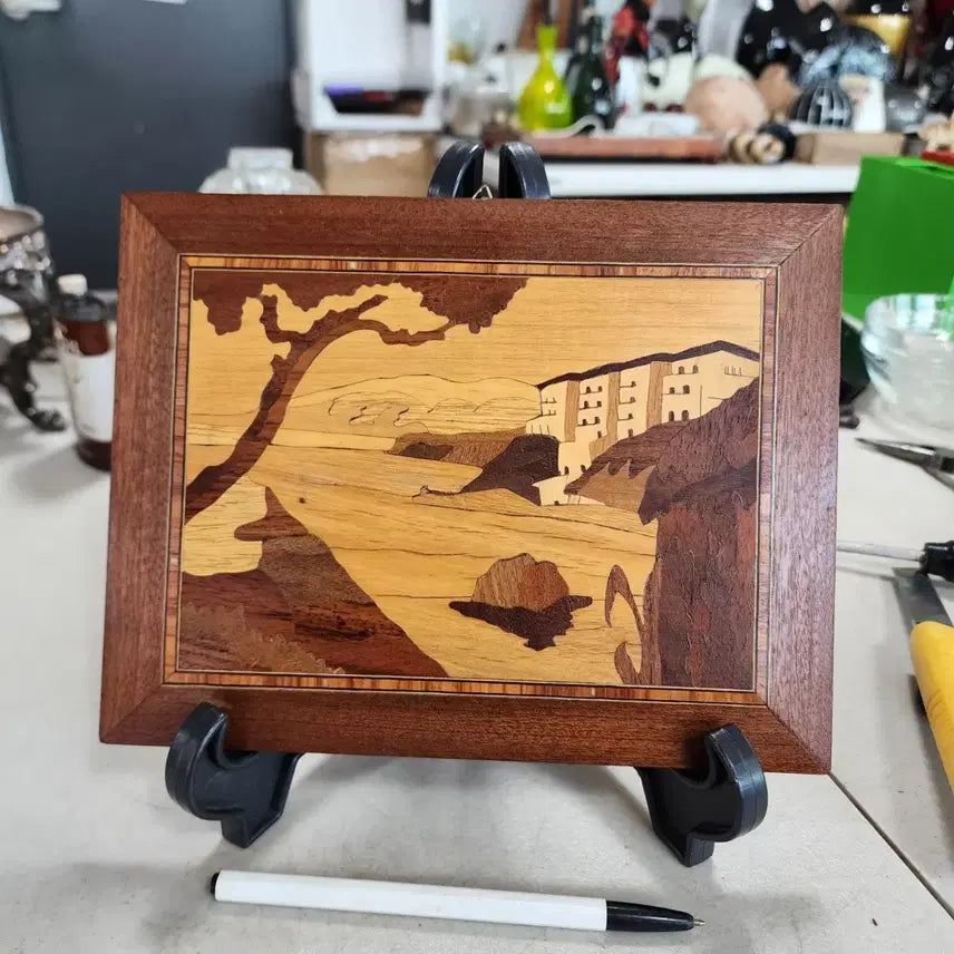 [BUNJANG] Wooden Marquetry Frame 22cm x 17cm / 나무상감 액자22cmX17cm